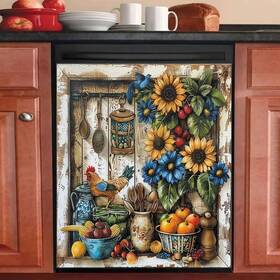 Cowfeel 315023408296 Dishwasher Cover Decorative Magnet Sunflower And Food Covers For T