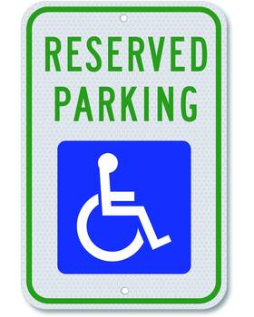 Creak-003 Creakstone Handicap Parking Sign - 18 X 12 Inch Aluminum With Ada Accessibility Symbol