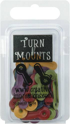 Ci84541 Creative Impressions Painted Metal Turn Mounts 50/pkg-matte Heritage