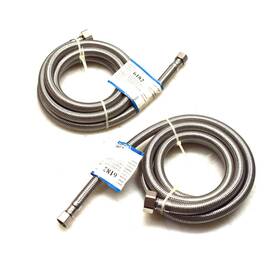 163-11172 Crown Lot Of 2 New 3/8 Inch Comp Ss Braided Faucet Connectors 72 L