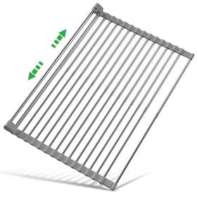 Cy-lsj-15 Cycleacc 13 Inch - 24 Roll Up Dish Drying Rack Expandable Over The Sink Drainer Dryi