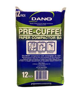 Dano 689076740012 Pre-cuffed Compactor Bags