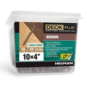 49014 Deck Plus 4 Inch Epoxy Coated Exterior Wood And Fence Screws #10 X Torx/sta