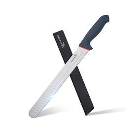 12-dgy Delfina 12 Inch Brisket Slicing Knife With Sheath And Softgrip Handle S... Fast Ship