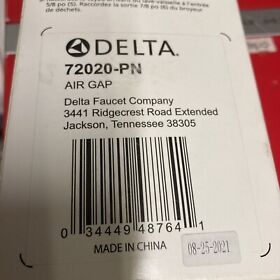 72020-pn Delta Kitchen Dishwasher Air Gap Brilliance Polished Nickel List 40