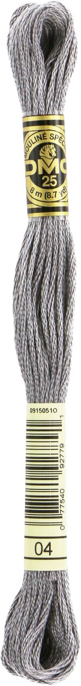 117-04 Dmc 12 Pack - 6-strand Embroidery Cotton 8.7yd-dark Tin
