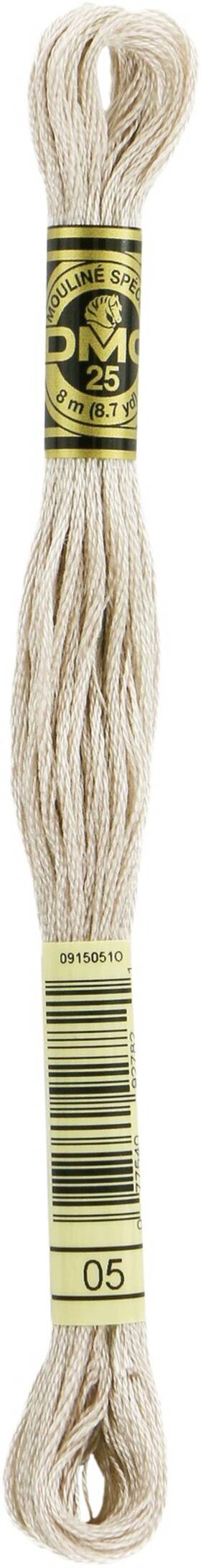 117-05 Dmc 12 Pack - 6-strand Embroidery Cotton 8.7yd-light Driftwood