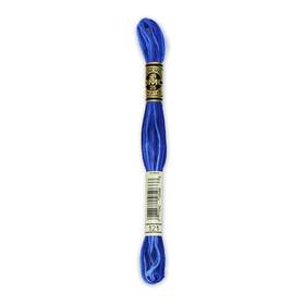 8.7yd-variegated Dmc 117-121 12 Pack - 6-strand Embroidery Cotton Delft Blue