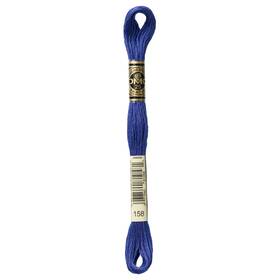 117-158 Dmc 12 Pack 6-strand Embroidery Cotton 8.7yd-med.very Dk.cornflower Blue-btwn 79