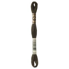 117-3021 Dmc 12 Pack 6-strand Embroidery Cotton 8.7yd-very Dark Brown Grey