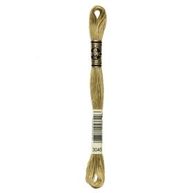 117-3045 Dmc 12 Pack 6-strand Embroidery Cotton 8.7yd-dark Yellow Beige