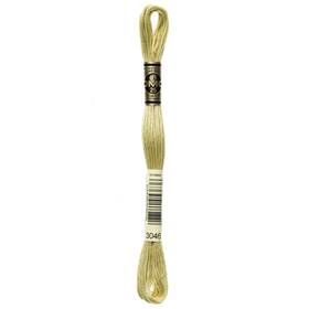 8.7yd-medium Dmc 117-3046 12 Pack - 6-strand Embroidery Cotton Yellow Beige