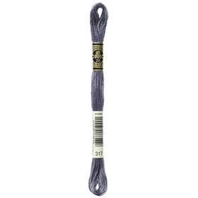 8.7yd-pewter Dmc 117-317 12 Pack 6-strand Embroidery Cotton Gray