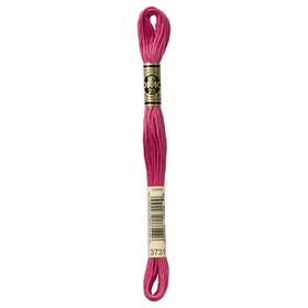 117-3731 Dmc 12 Pack 6-strand Embroidery Cotton 8.7yd-very Dark Dusty Rose