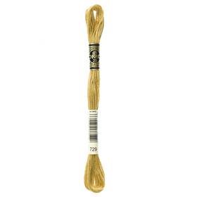 8.7yd-medium Dmc 117-729 12 Pack - 6-strand Embroidery Cotton Old Gold