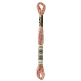 117-758 Dmc 12 Pack - 6-strand Embroidery Cotton 8.7yd-very Light Terra Cotta