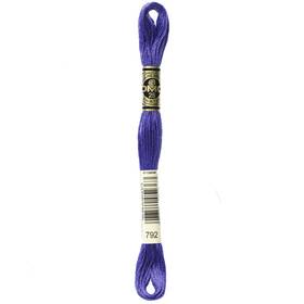 117-792 Dmc 12 Pack - 6-strand Embroidery Cotton 8.7yd-dark Cornflower Blue
