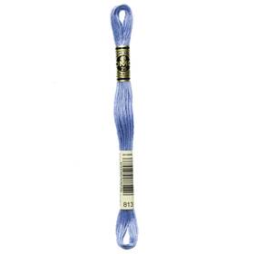 117-813 Dmc 12 Pack - 6-strand Embroidery Cotton 8.7yd-light Blue