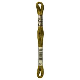 8.7yd-medium Dmc 117-831 12 Pack 6-strand Embroidery Cotton Golden Olive