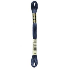 117-930 Dmc 12 Pack 6-strand Embroidery Cotton 8.7yd-dark Antique Blue