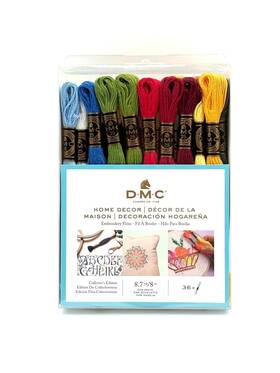 117f25hdc Dmc Embroidery Floss Pack 8.7yd Home Decor 36/pkg Multicolor