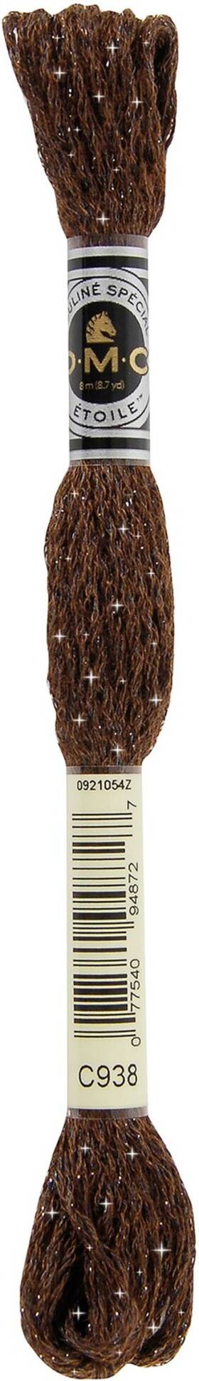 617-c938 Dmc 6 Pack 6-strand Etoile Embroidery Floss 8.7yd-ultra Dark Coffee Brown 617-c9