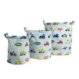 Dream Factory Trains And Trucks Tractor Storage Bin Organizer Small 9 X 10