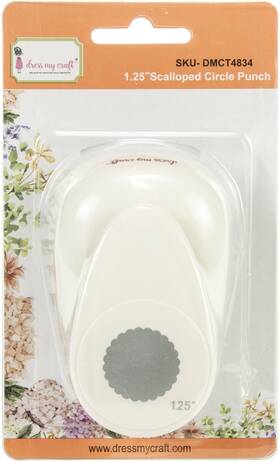 Punch-1.25 Dress My Craft Dmct4834 Paper Inch Scalloped Circle