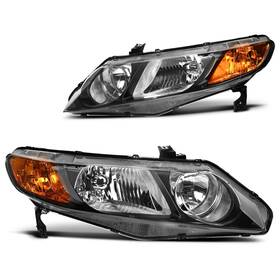 Dha00210 Dwvo Compatible With 2006 2007 2008 2009 2010 2011 Civic 4-door Sedan Headlig