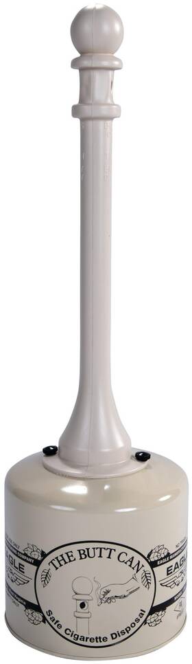 1205bei Eagle Galvanized Steel Cigarette Butt Receptacle 5 Gallon Capacity