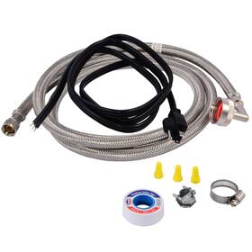 Eastman 091712027805 Dishwasher Installation Kit 6 Foot Supply Line 3/8 Inch Compression X 3/4 I