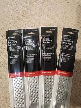 1754874 Eastman E-z Flo Dishwasher Mounting Bracket Silver Steel Lot Of 4
