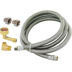 41132 Eastman Dishwasher Installation Kit 8 Foot Hose With Adapters 3/8 Inch Mip X 3/4