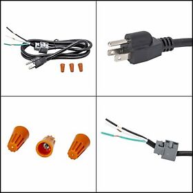 69011 Eastman Universal Dishwasher Power Cord Kit 16 Gauge 64inch Length Black