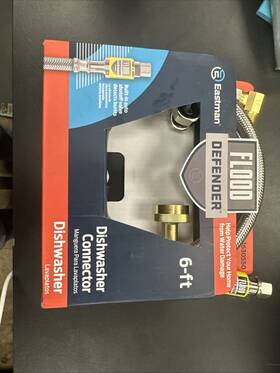 98556 Eastman 6-ft 3/8-in Inlet X Outlet Flood Defender Dishwasher Hose