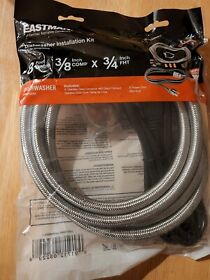 1630551 Eastman Dishwasher Installation Kit 8 3/8inch Inlet X 3/4inch Stainless Steel