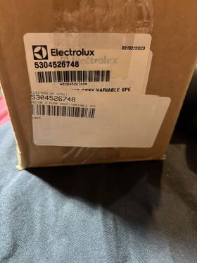5304526748 Electrolux Motor And Pump Assy Variable Spe