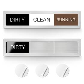 Xjj-sign-138 Elitesign Dishwasher Magnet Clean Dirty Sign 3 Options With Running Brushed Si