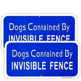 Es-2025a Enjoyist 2-pack Dogs Contained By Invisible Fence Sign 12 Inch X 6 - .040 Aluminum Reflec