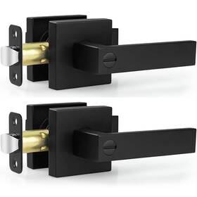 Sf-15 Estmoon 2 Pack Privacy Door Levers Handle Matte Black Interior Knob