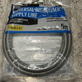 Everbilt 091712054986 5 Ft Universal Stainless Steel Dishwasher Connector Silver