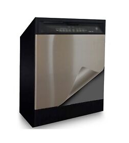 Dw3626 Ez Faux Decor Nickle Stainless-steel Dishwasher Door Cover Sheet Vinyl