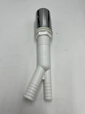 160421 Ez-flo Qty 6 White Plastic Air Gap With Chrome Cap 2 X 2.5 9
