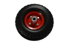 Ez-202 Ez Travel Collection Fba 10 Inch Flat Free Hand Truck Tire And Wheel With 5/8 Center Shaft Hole Red