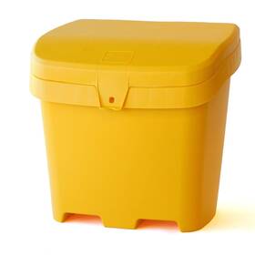 Sb4000inj-yel Fcmp Outdoor 31-gallon Salt And Sand Storage Bin Yellow - Lockable Lid Weathe