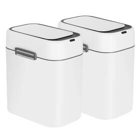 Fdw 195030131470 2.2 Gallon Bathroom Trash Can With Lid Automatic Sensor Plastic Waste B Inch