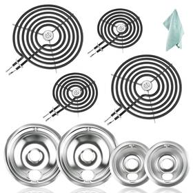 Wb31t10011 Fetechmate Dps-2 2 Chrome Drip Pans Wb31t10010 6 Inch 8 And Surface Electric Stove Burne