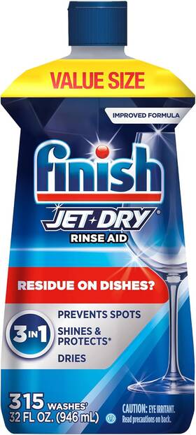 Finish 445032636651 Jet-dry Dishwasher Rinse Aid Compatible With Detergent Preve