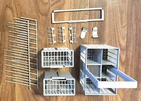 Fp525489 Fisher & Paykel And Dishwasher Cutlery Basket / Rack Kit - Dd603 Ds603 Grey Plastic