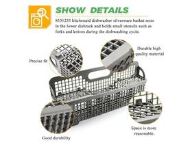 Wp8562043 Fits All Universal Dishwasher Silverware Basket Kitchenaid Amana Whirlpool Bosch Maytag